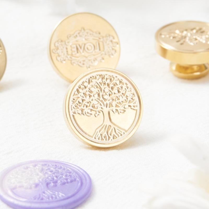2Pcs Wedding Themed Seal Stamp Head, Embossed Sealing Stamp Head for Invitations Envelope Scrapbooking Embellishments