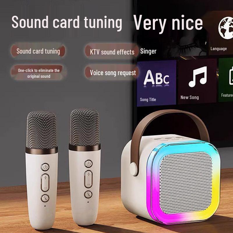 Wireless Bluetooth Karaoke Speaker Set with Microphone for KTV
