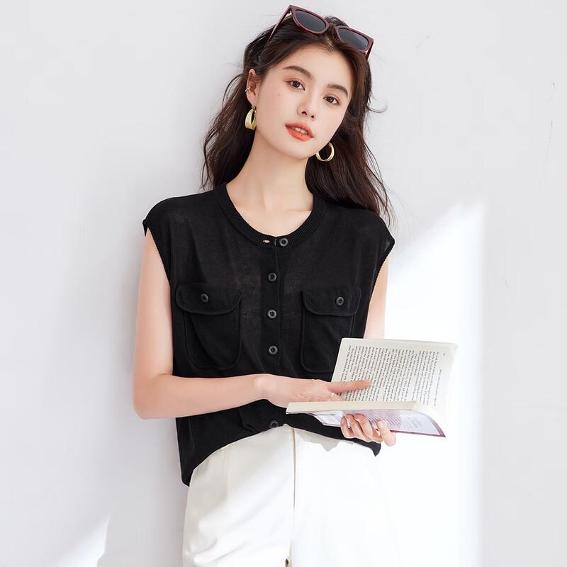 CARBAMMI Women's Thin Knit Sleeveless Cardigan Vest