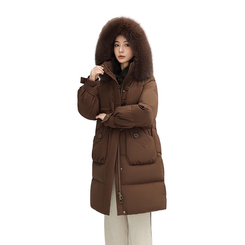 YAYA Women's Long Hooded Down Jacket YE3B630965L
