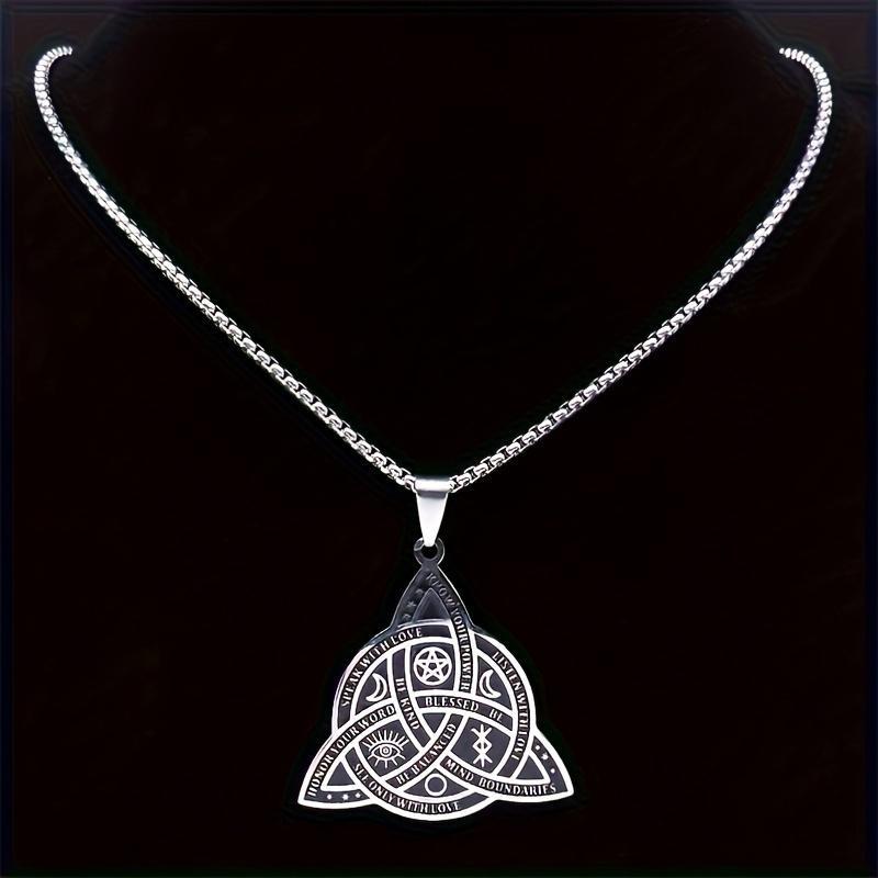 Nowa moda Wikingowie wiedźmy celtycki węzeł wisiorek naszyjnik męski ochronny talizman biżuteria