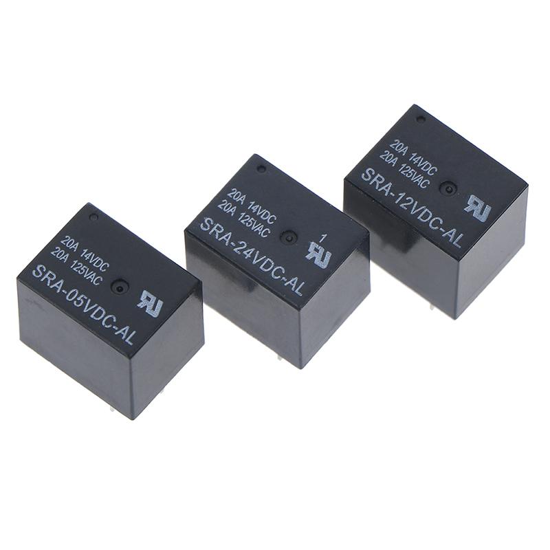 Sra-05Vdc-Al Sra-12Vdc-Al Sra-24Vdc-Al 5V 12V 24V 20A T74 4pinové relé