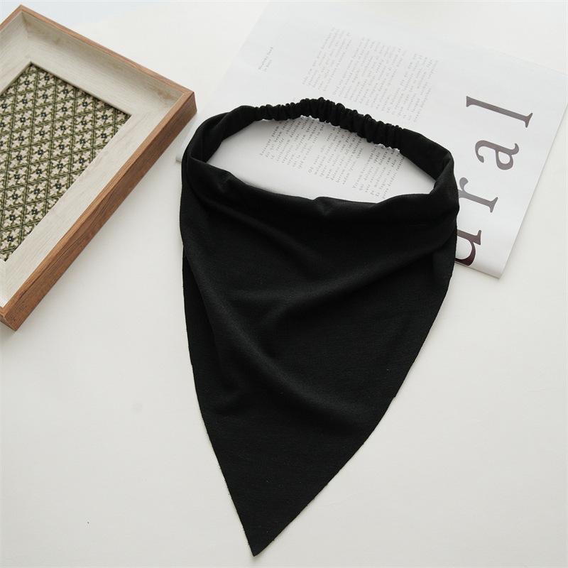 New Fashion Bohemian Solid Color Hair Scrafs Turban Headband Sweet Cotton Headscarf Triangle Bandanas For Women Hair Accessories