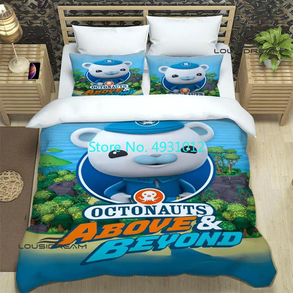 Anime Die Oktonauten Harajuku Kinderbettwäsche-Set Kissenbezug Bettwäsche Heimdekoration 3D-Druck Kinder Junge Mädchen Steppdecke Bettbezug Geschenk