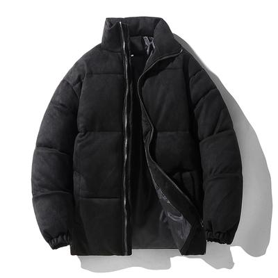 Fashion Suede Down Cotton Jacket for Men Autumn and Winter Thickened Cotton Coat Warm Puffer Jacket