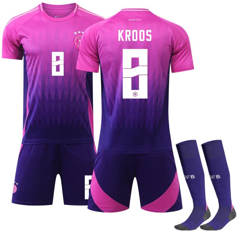 Germany Away Football Jersey Number Crosskimich Purple European Cup Jersey Custom Short-sleeved Jersey