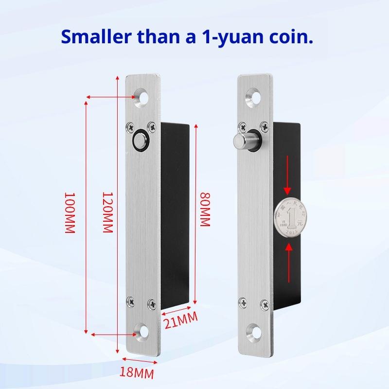 Narrow-sided Electric Mortise Lock DFD-120 Mini Embedded Concealed Lock with Feedback 120x18x23.5mm for Drawers Storage Cabinets