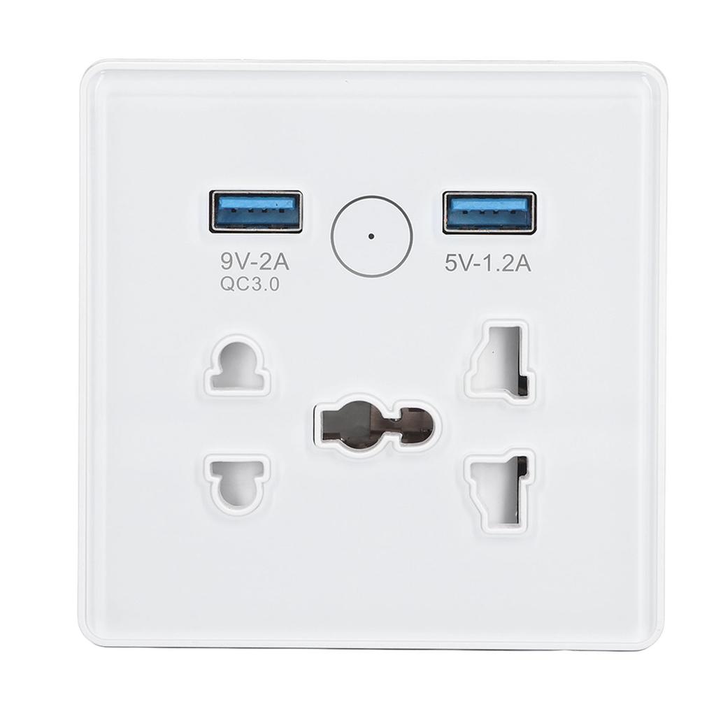 Chytrá nástěnná zásuvka USB Rychlé nabíjení Časování APP Vzdálené Hlasové ovládání Chytrá zásuvka AC100‑240V