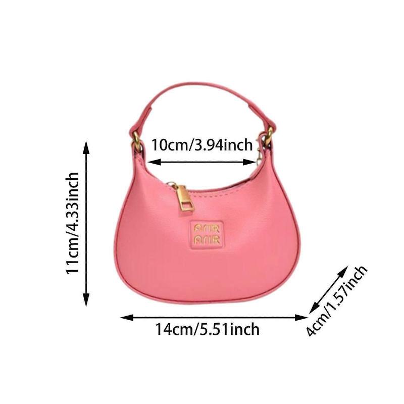 Women Shoulder Bag Simple Fashion Female Handbag for Work Commuting Shopping Rose Red