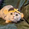 Cute Handmade Knitted Flower Hat And Bib Set For Pet Cats And Dogs