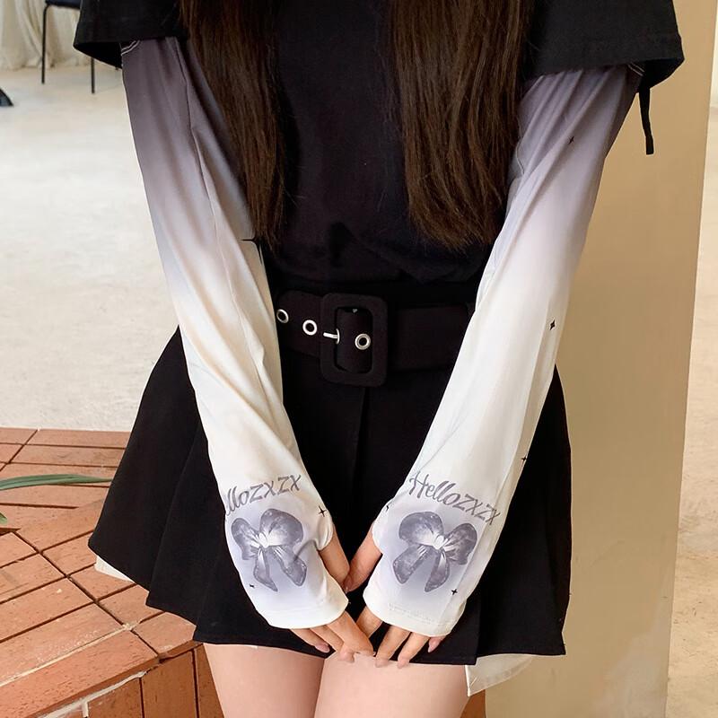 

Gradient Bowknot Sun Protection Ice Sleeves