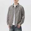 Japanese Plaid Cotton Shirt Men's Trendy Versatile Loose Casual American Spring New Style Shirt