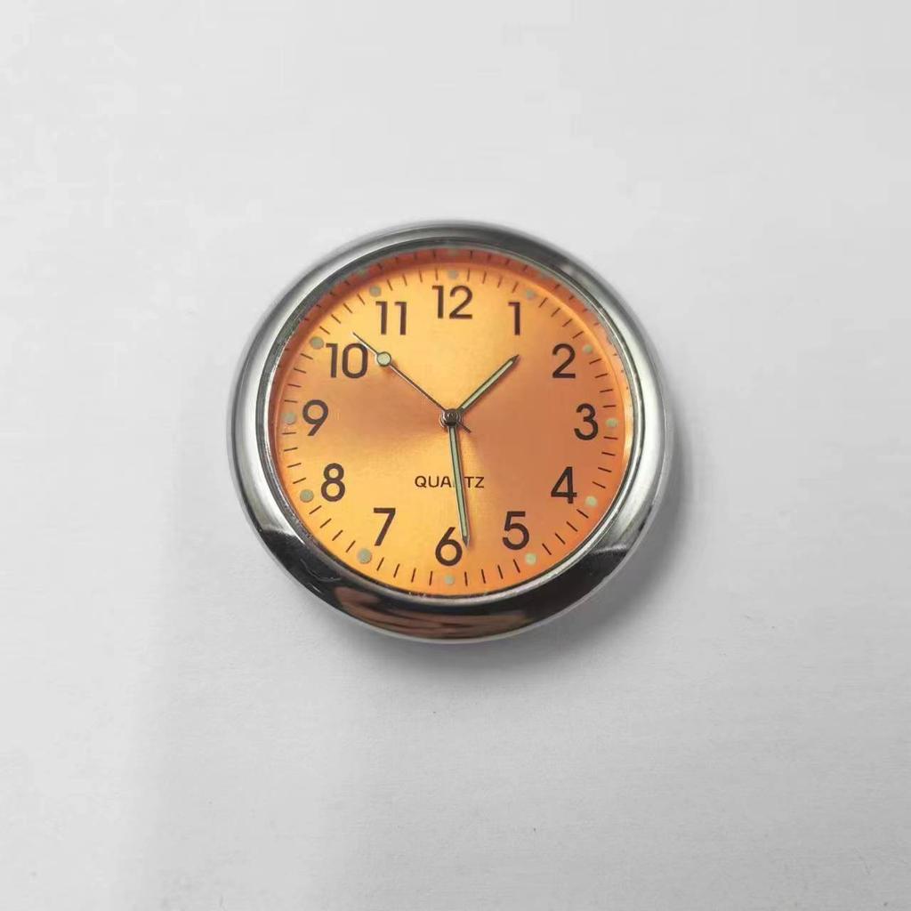 Modern Mini Quartz Dashboard Clock with Black and Green Design