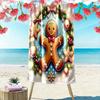 Gingerbread festive charm Print beach towel, quick drying, suitable for travel, outdoor sports, jogging, the beach and swimming, gift
