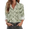 Camicia da Donna con Bottoni a Stampa Floreale, Camicette Casual Regolari a Maniche Lunghe, Top Basic Casual Plus Size