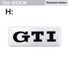 Volkswagen Series Aluminum Badge Car Body Stickers Decals For VW GTI Polo Golf Passat Tiguan Arteon Taigo Caddy Jetta CC Hub Cap