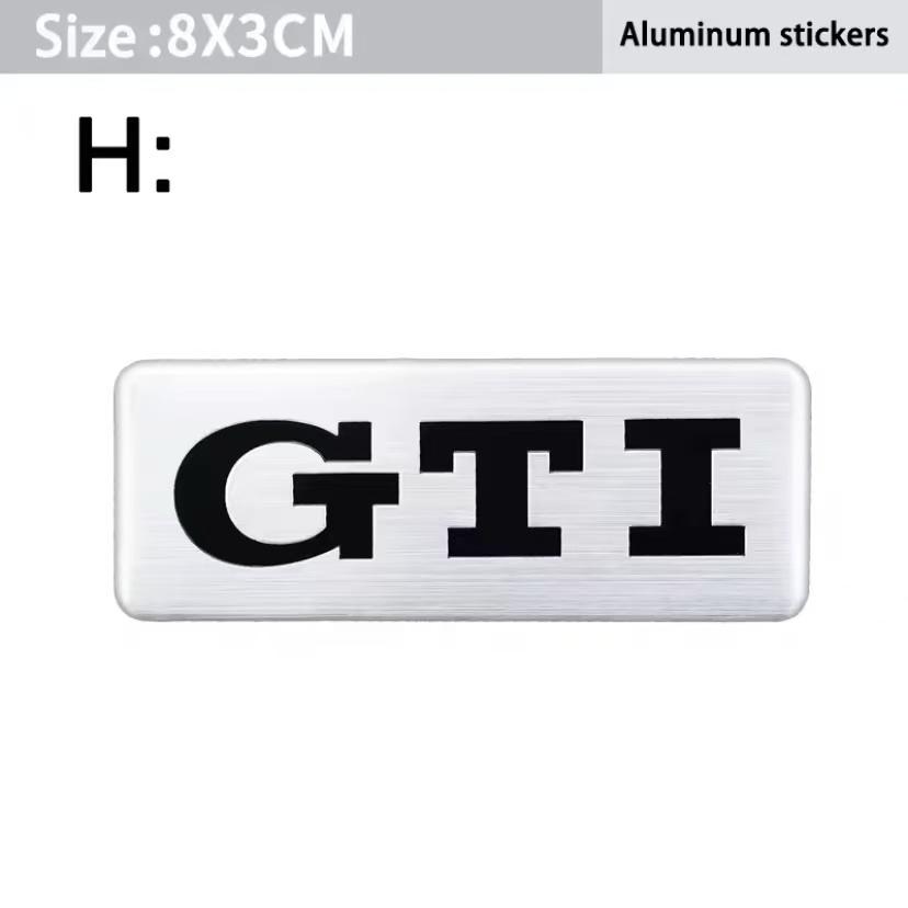 Volkswagen Series Aluminum Badge Car Body Stickers Decals For VW GTI Polo Golf Passat Tiguan Arteon Taigo Caddy Jetta CC Hub Cap