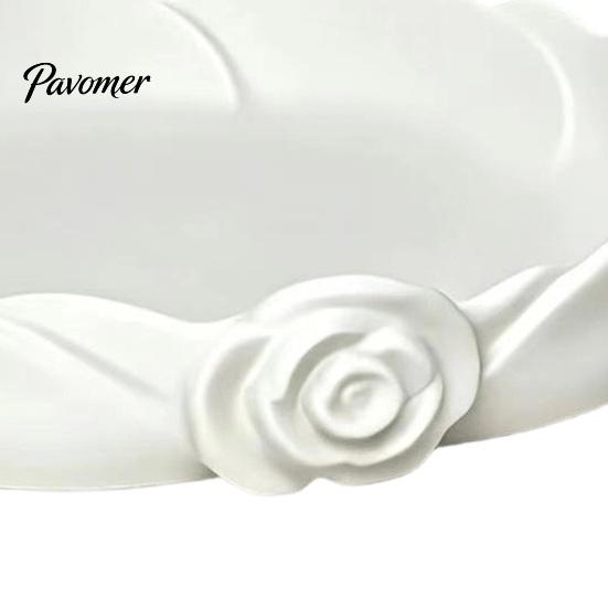 Modern Home Accessory Tray 3D Printed Rose Jewelry Tray, Decorative Trinket Dish for Rings Earrings Unique Decor and Aromatherapy, Elegant Desktop