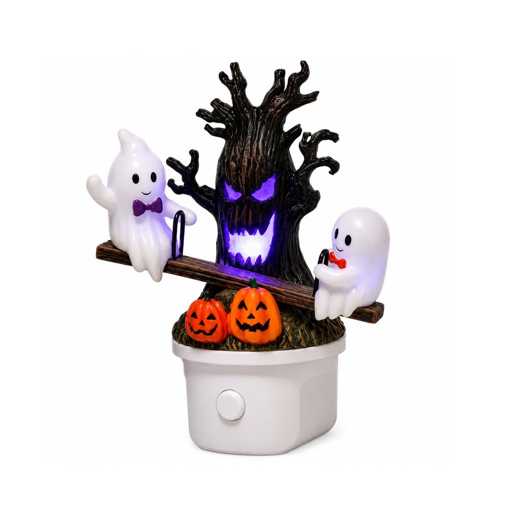 DOWMOO See-Saw Ghost Night Light, Fun Cute Ghost Shape, Halloween Decor, Nighttime Illumination