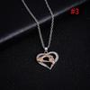 Mother's Day Mom Hold Kids Children Hand Love Heart Pendant Chain Necklace