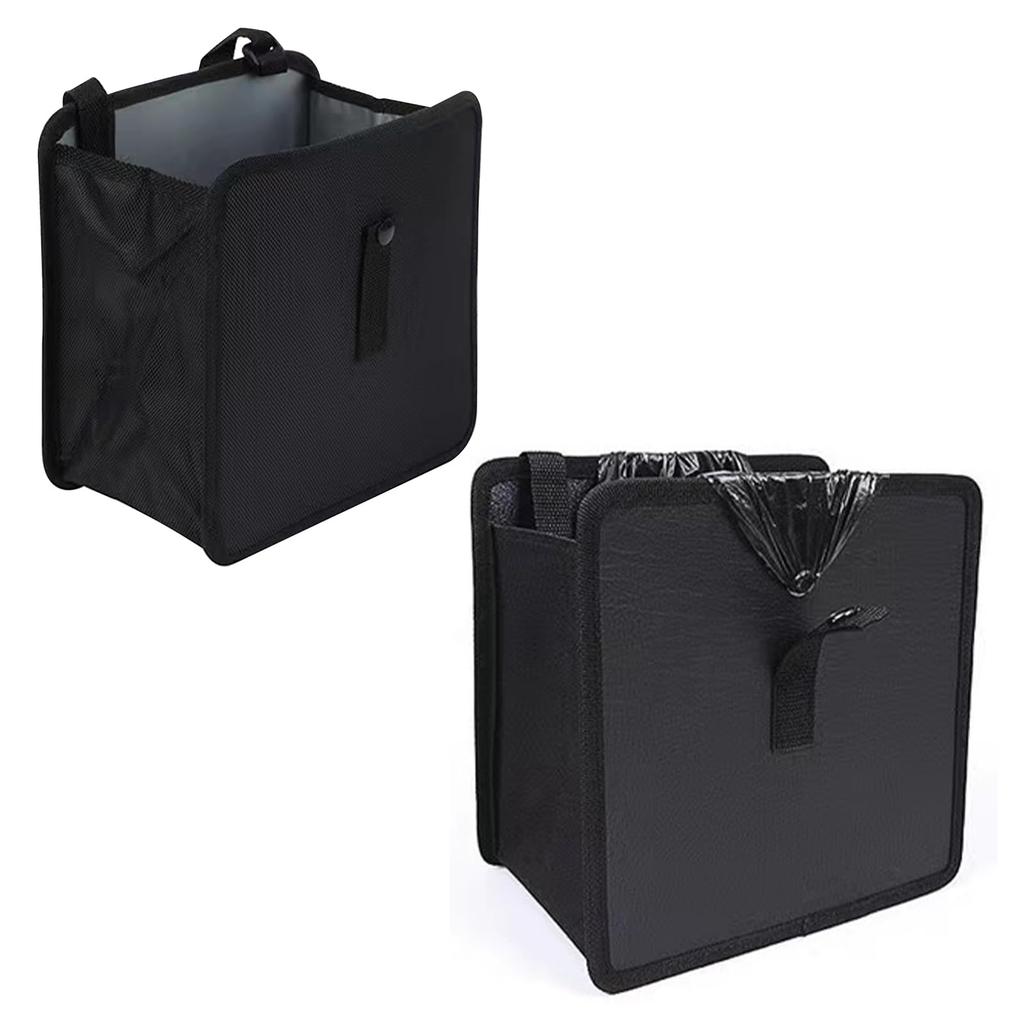 Set of 2 Foldable Car Trash Large Trash Small Item Storage Easy Seatback Pocket for Rear and Passenger Seats Cans, Hanging, Capacity, Waterproof,