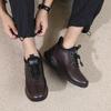 Old Beijing Cloth Shoes Winter Men's Cotton Shoes Thickened Warm and Comfortable Dad Sports Shoes Flat Bottom Non-slip Medium and Old Cotton Drag