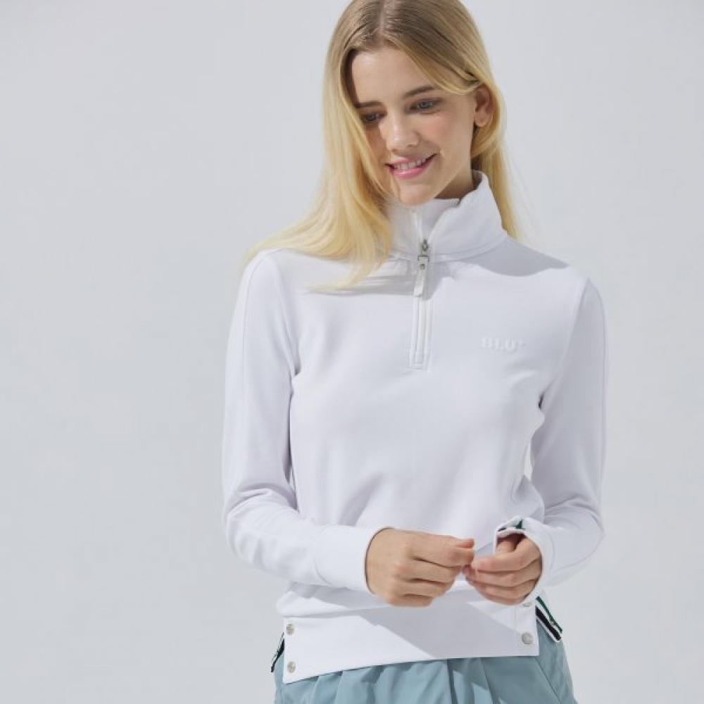 Blu DoT Volume T shirT Half Zip Wh 085