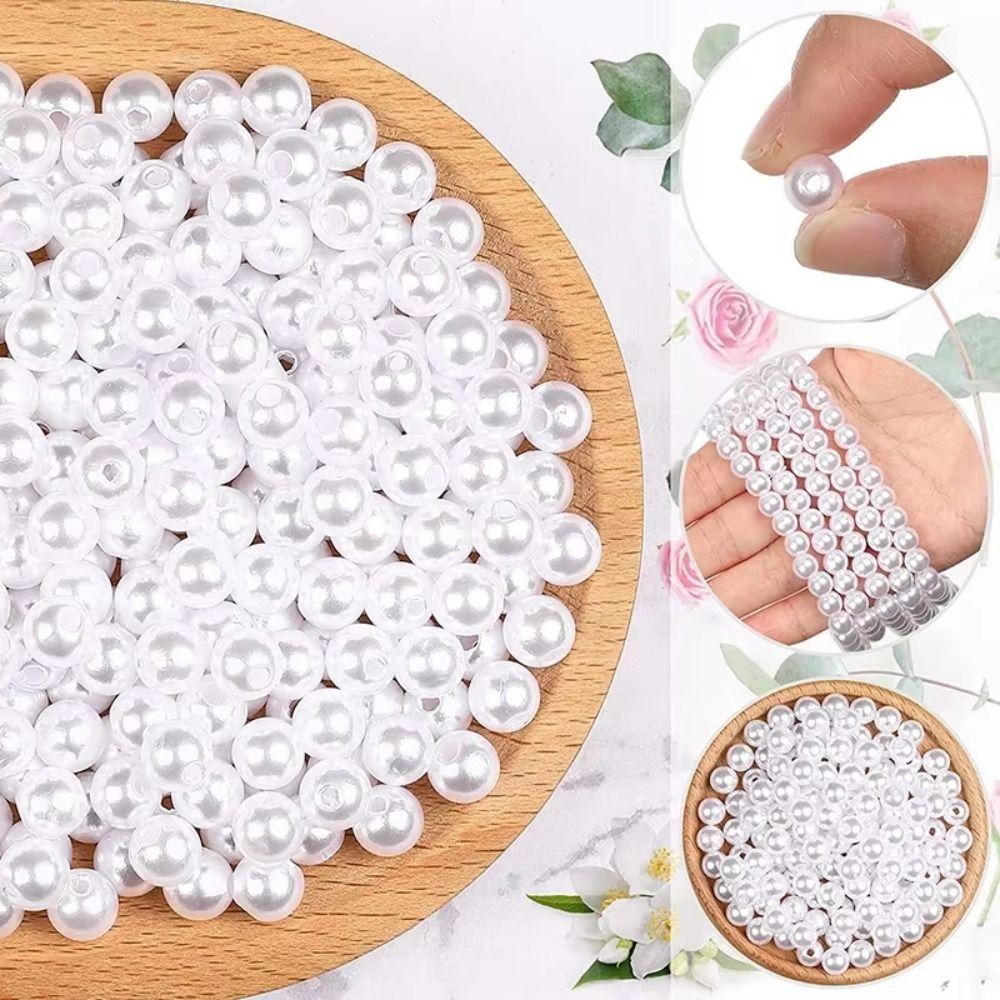 20-300Pcs 3-14mm ABS Pearl Beads High Gloss Craft Pearl Beads  Phone Case Decoration