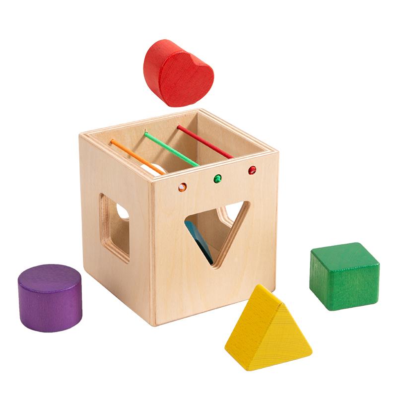 Montessori Learning Shapes Geometric Solids Wooden Color Toy Sorting Toy Busy Board Matching Game Educational Game for Preschool