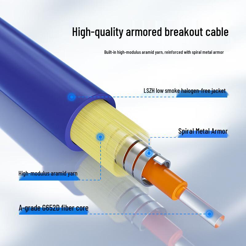 Fenghuo Tiancheng Outdoor Single-Mode Armored FC Fiber Optic Patch Cord