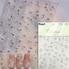 Gold Stamped Blooming Red Peony 3D Self-Adhesive Nail Art Stickers Lily Magnolia Camellia Daisy Rose Manicure Decals