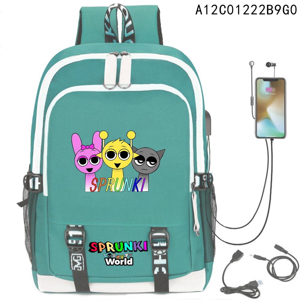 Rhythm Box Printed Usb Teen Student School Bag Men S And Women S Leisure Large Capacity Travel Backpack Backpack
