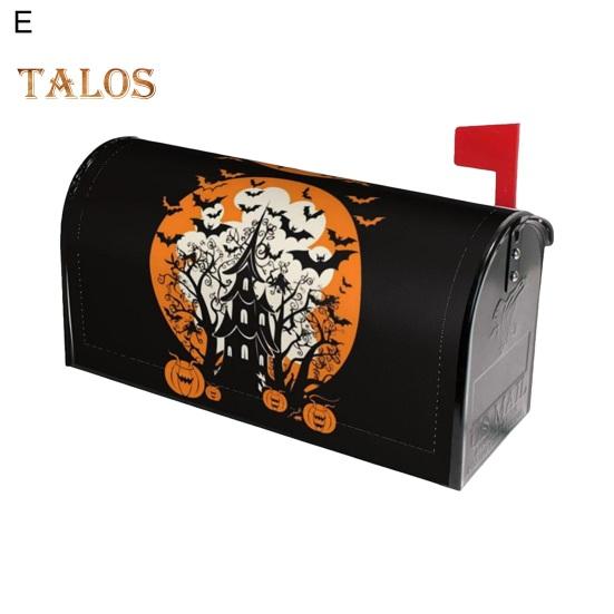 Mailbox Cover Halloween Themed Magnetic Mailbox Wrap Colorful Gothic Mailbox Sleeve for Garden Yard Home Outdoor Decor