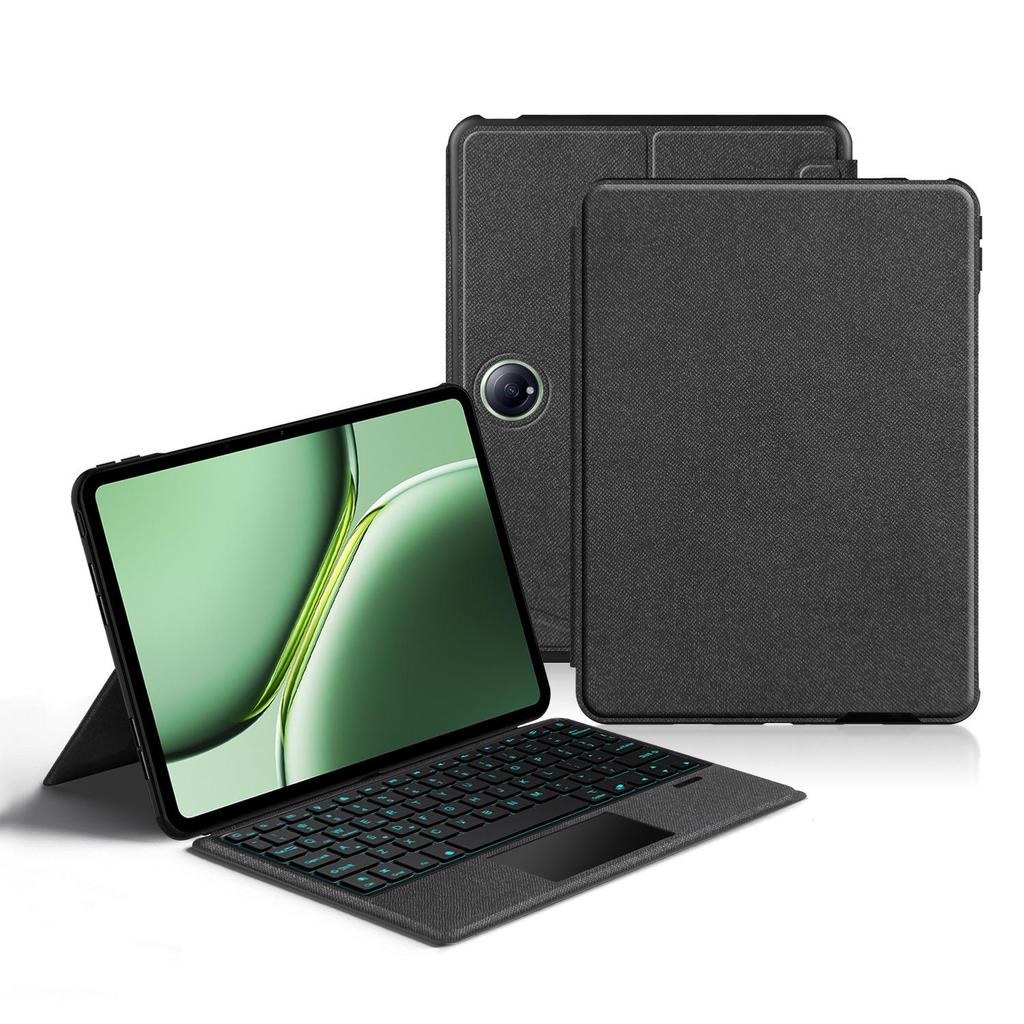Compatible OPPO Pad3 Pro 12.1" Split Screen Bluetooth Keyboard Leather Case with Backlit Touch