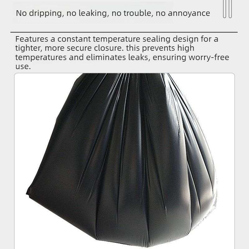 50pcs Extra Large & Thick Black Garbage Bags for Sanitation and Hotels, Commercial Large Garbage Bags