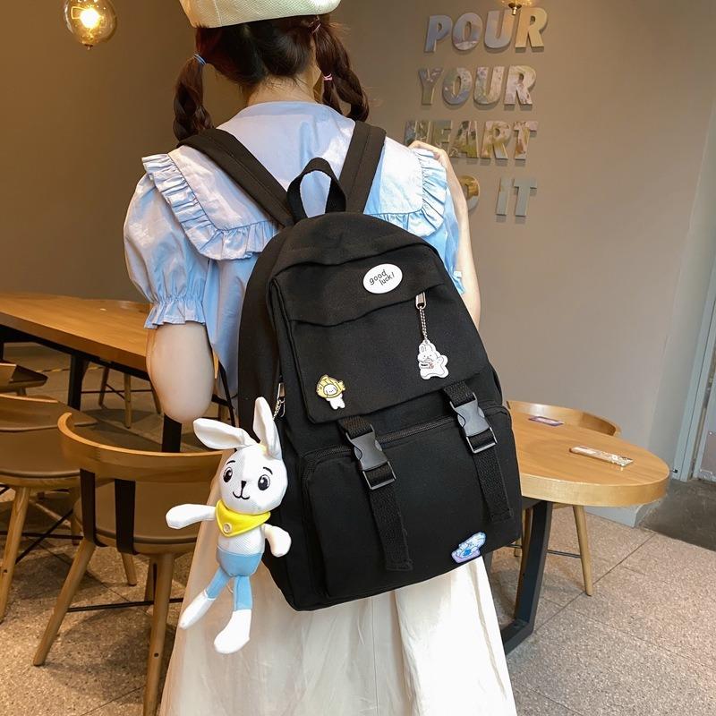 Schoolbag Female Campus Harajuku Large Capacity Junior High School Student Backpack New Fresh Casual Backpack