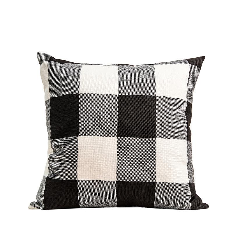 Plaid Pillow Cover Home Pillow Cover Car Cushion Ins Scandinavian Sofa Cushion