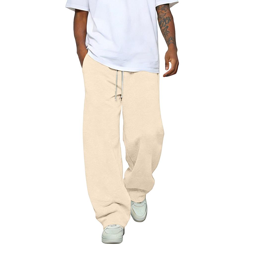 Men's Color Loose Wide Leg Sweatpants Men's Casual Fashion Sweatpants