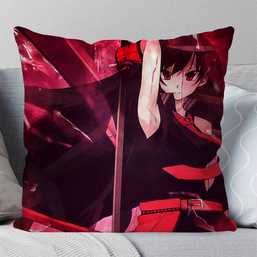 Anime Akame Ga Kill Pillow Case Square Pillow Bedroom Sofa Leisure Comfort Cushion Car Living Room Home Decoration
