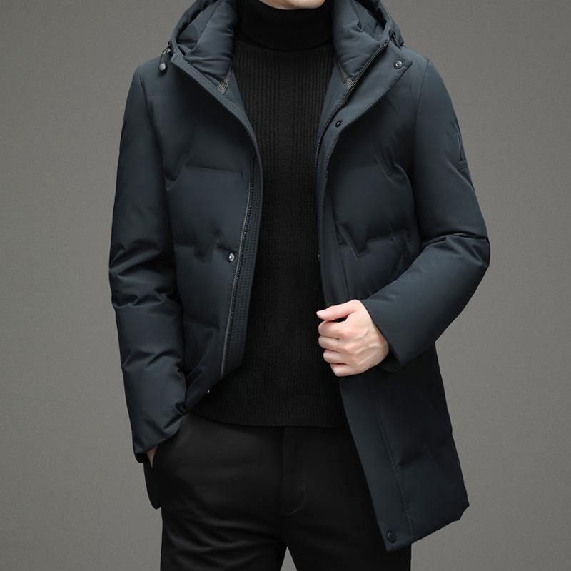 Мужская высококачественная утепленная зимняя пуховая куртка с капюшоном Triple Extra Large