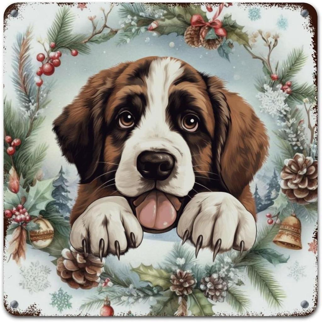 Christmas Metal Wall Art for Home Living Room Kitchen Decor