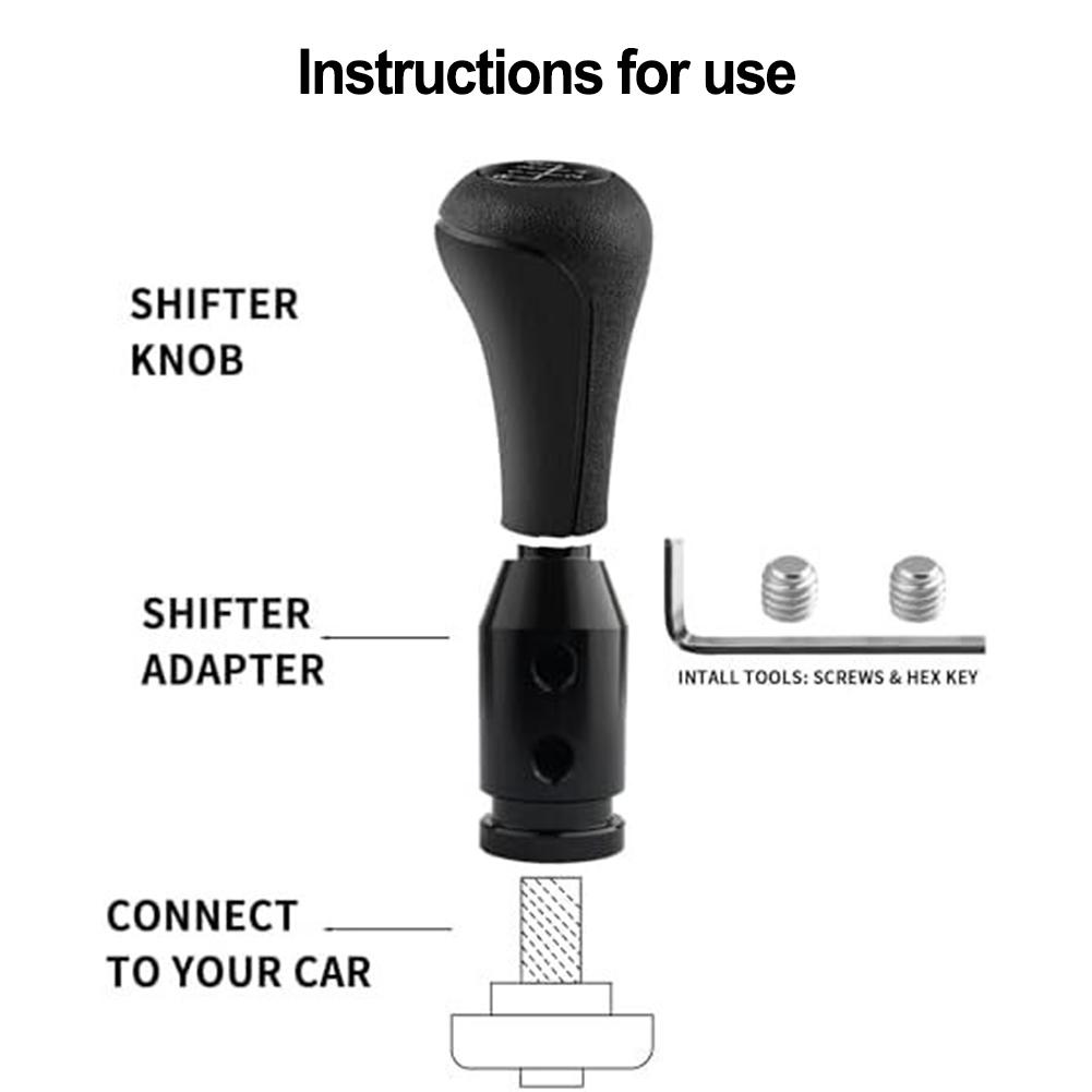 Adaptateur de pommeau de levier de vitesses de haute qualité Non fileté