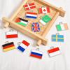 5pcs/Lot Different Countries Flags Enamel Charms For Jewelry Making Supplies Rectangle Silver Color Pendants Handmade Materials