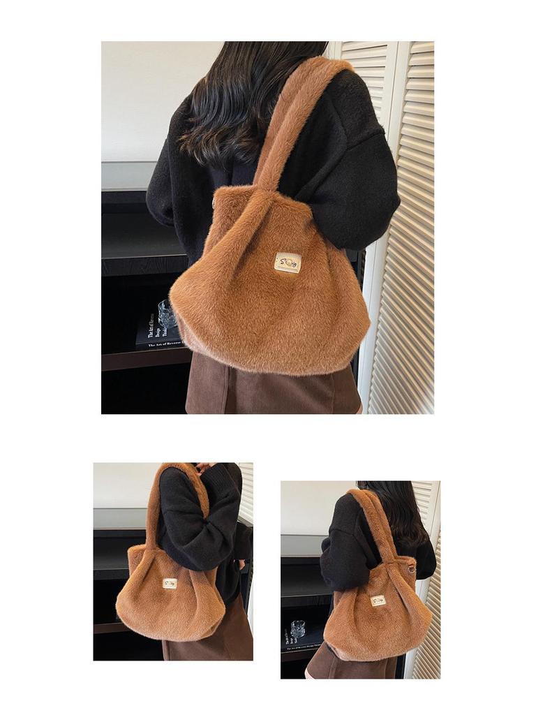 2025 Women's Fashionable Furry Crossbody Bag - High-Value, Casual, Niche Style Handbag