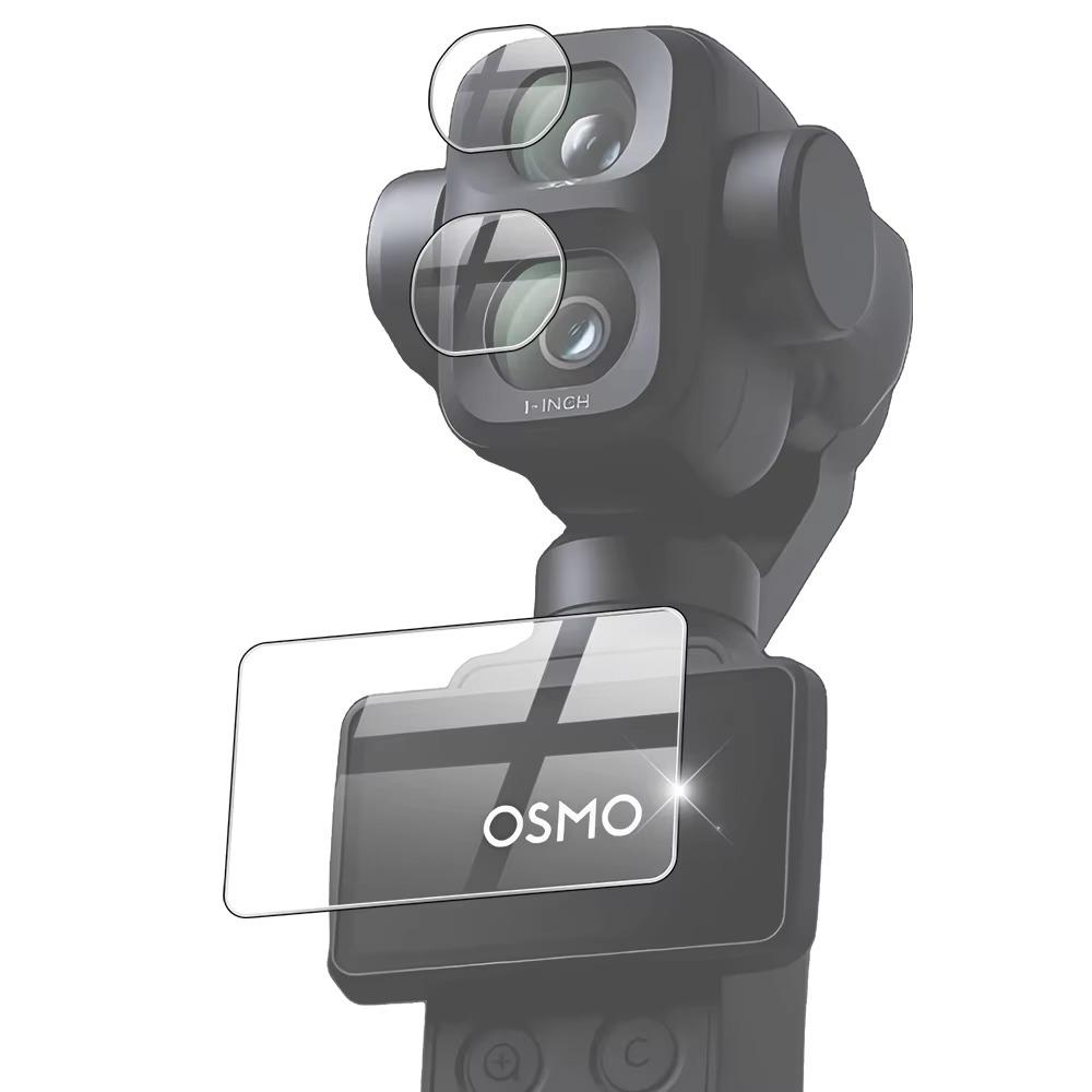 Gehärtete Glaslinsenfolien HD Schutzfolien für DJI Osmo Pocket 4P Gimbal Kamera Zubehör
