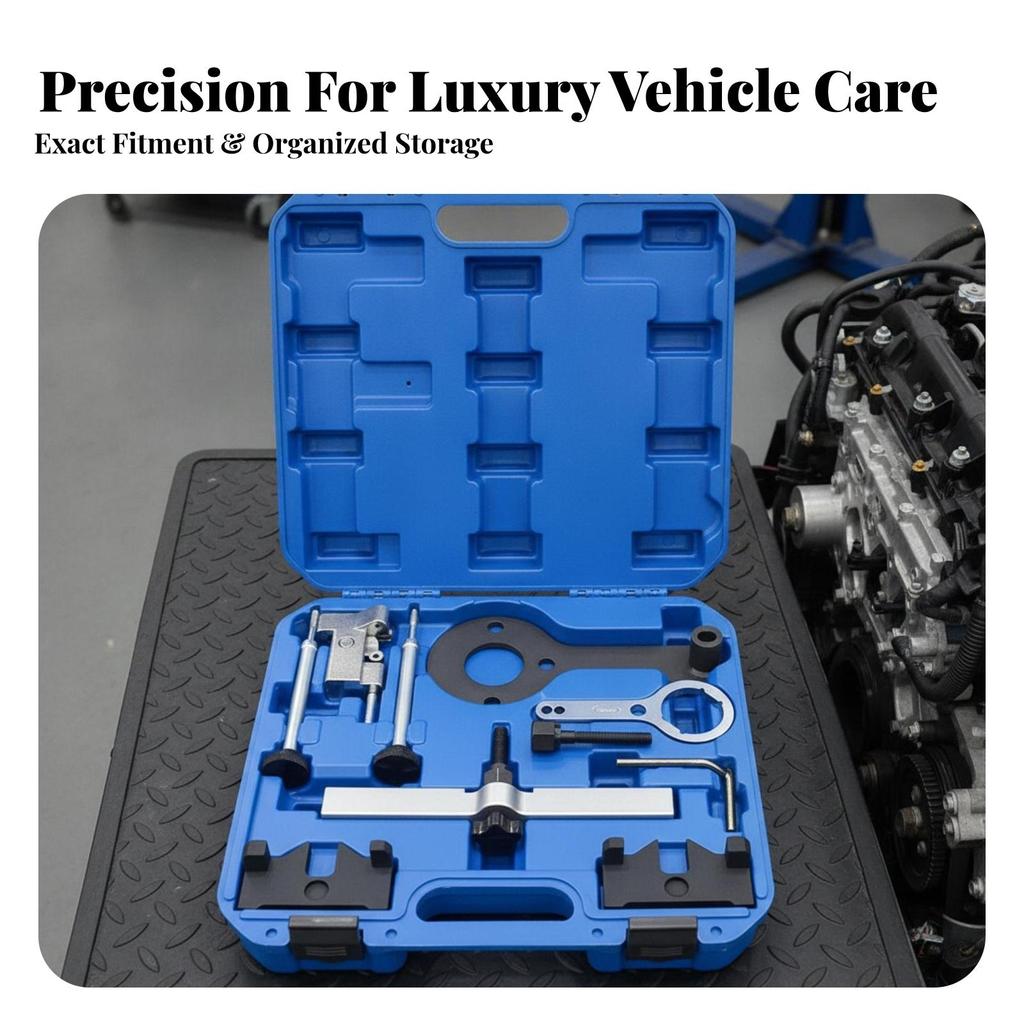 Heavy Duty Engine Timing Tool Kit | Camshaft with Carrying Case, for Auto Repair