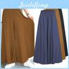 Pants Band Leg Spring Autumn Female Solid Wide Full Length Pants Female Ladies Trousers Plus Size