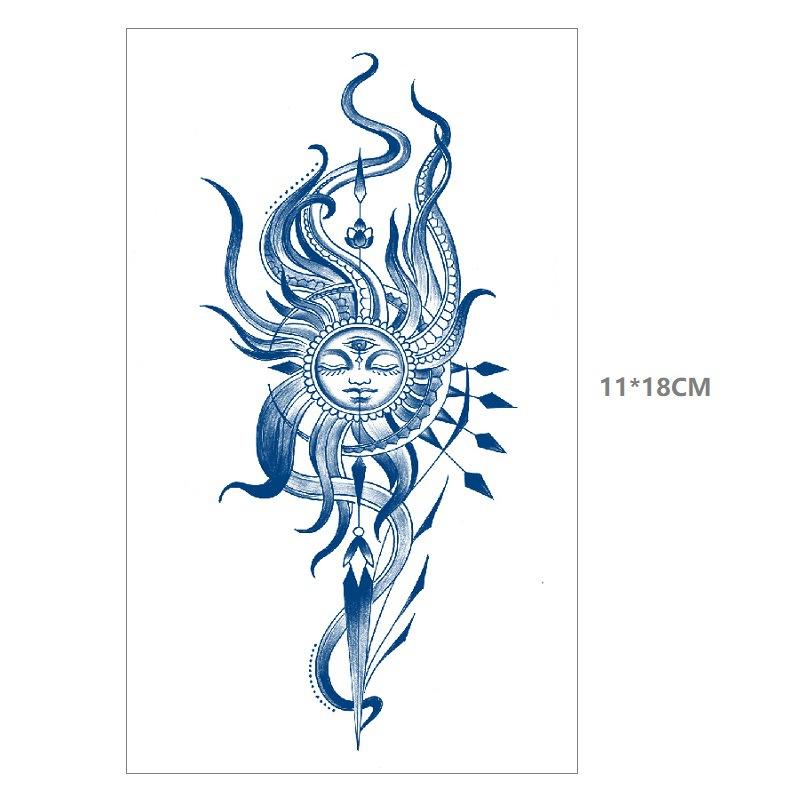 Emmy Herbal Gradual Change Water Transfer Simulation Can Not Wash Off Semi-Permanent Bow Deer Head Dream Catcher Tattoo Sticker