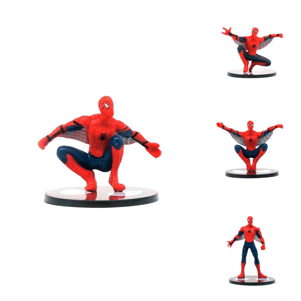 Spider-man Cake Topper Decoration Model 6 Superhero Figures 7-12cm Resin Character Figures
