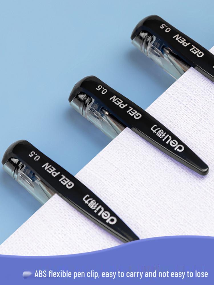 Deli Neutral Large Capacity 0.5mm Black & Red Ballpoint Pen for Students